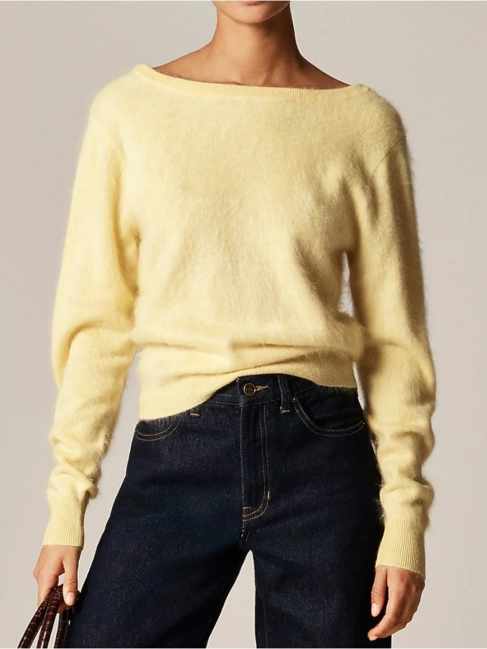 J crew Brushed cashmere relaxed-fit reversible cardigan sunlight